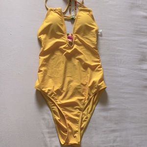 Shein yellow bathing suit